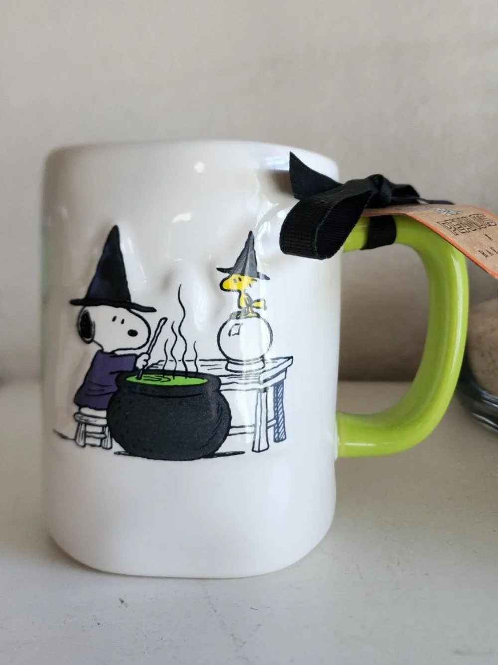 Peanuts SNOOPY Woodstock Coffee Mug HALLOWEEN Double Sided NWT Rae Dunn